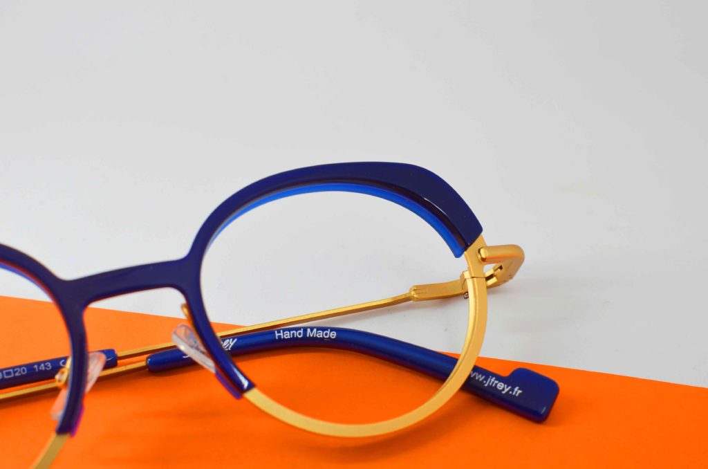 Lunettes tendances or et bleue 2021